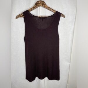 Eileen Fisher deep brown Sleeveless top.